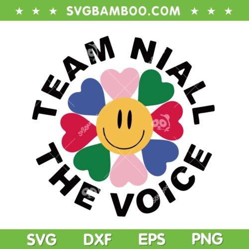 Team Niall The Voice SVG PNG, Niall Horan Flower SVG, Singer Niall Horan DXF SVG PNG EPS