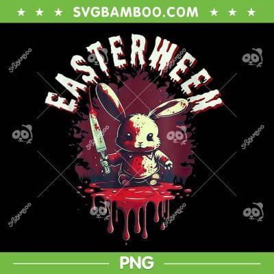 Womens Easterween PNG, Scary Bunny Happy Easter PNG, Happy Easterween PNG
