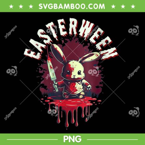 Womens Easterween PNG, Scary Bunny Happy Easter PNG, Happy Easterween PNG