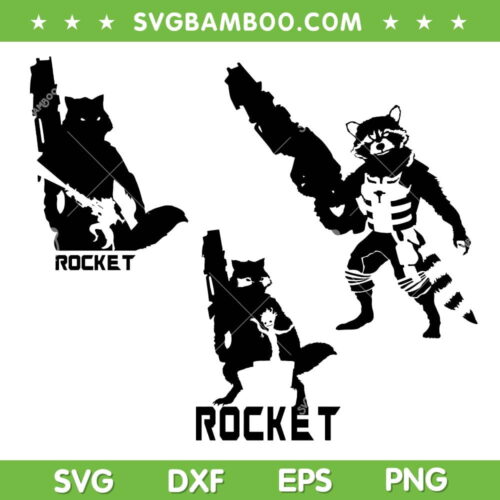 Guardians Of The Galaxy Rocket SVG PNG, Marvel Rocket SVG, Rocket Raccoon DXF SVG PNG EPS