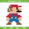 Mario Pixel SVG PNG, Super Mario Bros Pixel SVG, Super Mario Characters DXF SVG PNG EPS