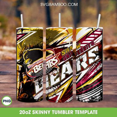 Shaw University Bears Tumbler Wrap PNG, Shaw University Basketball Tumbler Template Sublimation, HBCU Teams 20oz Skinny Tumbler PNG Shaw University Bears Tumbler Wrap PNG, Shaw University Basketball Tumbler Template Sublimation, HBCU Teams 20oz Skinny Tumbler PNG