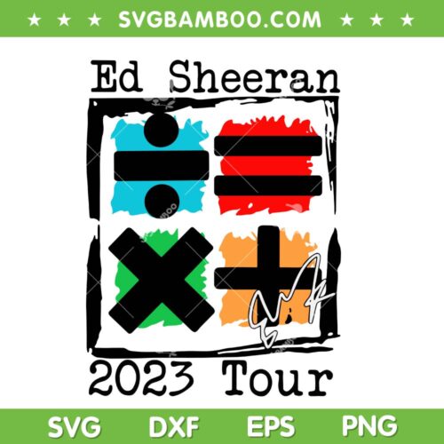 Ed Sheeran 2023 Tour SVG PNG, Retro Ed Sheeran Cassettes SVG, Music Tour 2023 DXF SVG PNG EPS