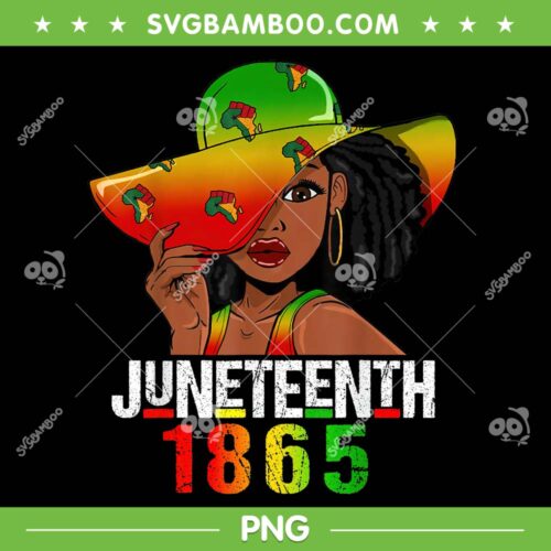 1865 Juneteenth Celebrate African American PNG, Black Woman Juneteenth 1865 PNG, Black History PNG