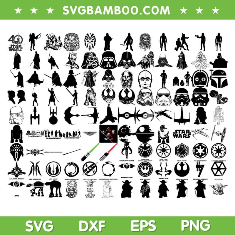 The Mandalorian Silhouette SVG Bundle
