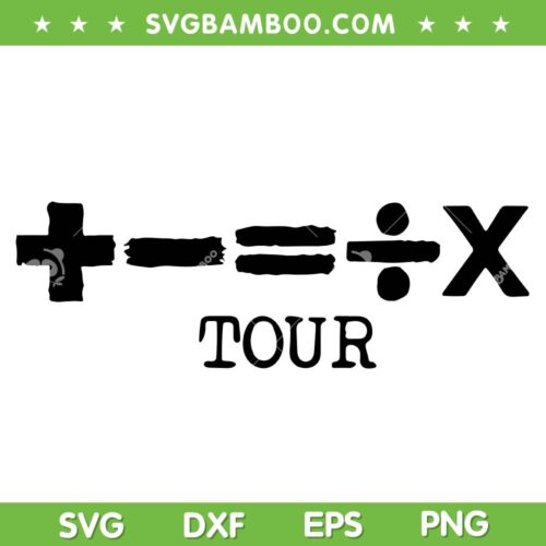 Ed Sheeran Mathematics Tour SVG PNG, Ed Sheeran Music Tour SVG, Mathematics America Tour 2023 DXF SVG PNG EPS