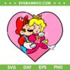Mario Kiss Princess Peach SVG PNG, Super Mario Heart SVG, Super Mario Princess DXF SVG PNG EPS Mario Kiss Princess Peach SVG PNG, Super Mario Heart SVG, Super Mario Princess DXF SVG PNG EPS