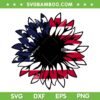 4th Of July Sunflower SVG PNG, Sunflower American Flag SVG, Patriotic Flower DXF SVG PNG EPS