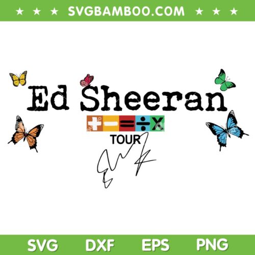 Ed Sheeran 2023 Tour SVG PNG, Retro Ed Sheeran Mathematics SVG, Ed Sheeran Tour DXF SVG PNG EPS
