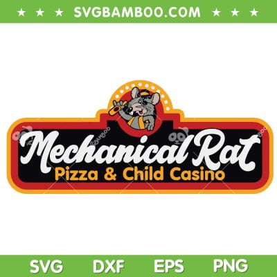 Mechanical Rat Pizza And Child Casino SVG PNG, Come On Down For Some Rat Pizza SVG, Pizza Child Casino DXF SVG PNG EPS
