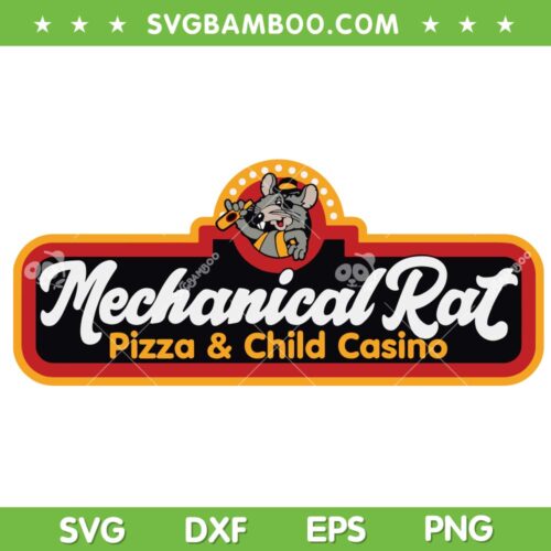Mechanical Rat Pizza And Child Casino SVG PNG, Come On Down For Some Rat Pizza SVG, Pizza Child Casino DXF SVG PNG EPS