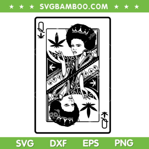 Afro Woman Cannabis Queen SVG PNG, Afro Queen Cannabis SVG, Marijuana DXF SVG PNG EPS