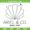 Ariel Company SVG PNG, Family Vacation Trip SVG, Ariel And Co Since 1989 DXF SVG PNG EPS
