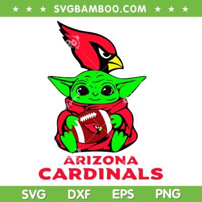 Baby Yoda Arizona Cardinals SVG PNG, Star Wars Grogu Football Teams SVG, Arizona Cardinals DXF SVG PNG EPS