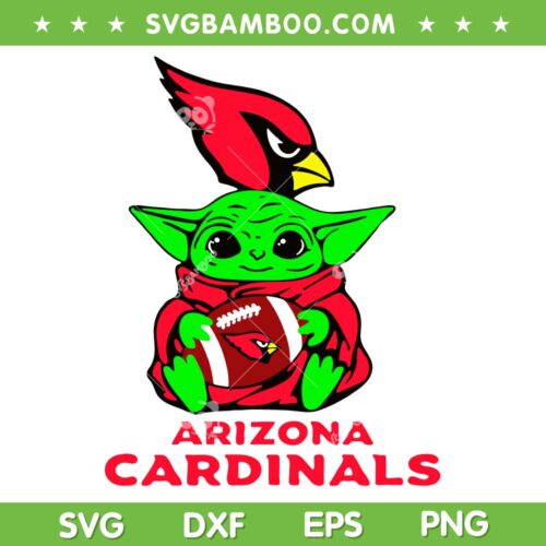 Baby Yoda Arizona Cardinals SVG PNG, Star Wars Grogu Football Teams SVG, Arizona Cardinals DXF SVG PNG EPS