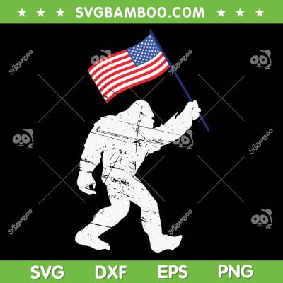 Bigfoot With American Flag SVG PNG, Bigfoot 4th Of July SVG, Sasquatch DXF SVG PNG EPS Bigfoot With American Flag SVG PNG, Bigfoot 4th Of July SVG, Sasquatch DXF SVG PNG EPS