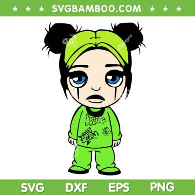 Billie Eilish Chibi SVG PNG, Billie Eilish Portrait Style Chibi SVG, Baby Billie DXF SVG PNG EPS Billie Eilish Chibi SVG PNG, Billie Eilish Portrait Style Chibi SVG, Baby Billie DXF SVG PNG EPS