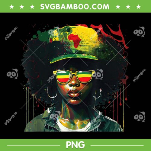 Black Afro Queen Melanin Dripping PNG, African Womens Juneteenth PNG, Black Queen PNG