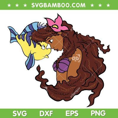 Black Ariel And Flounder SVG PNG, The Little Mermaid Black Ariel Princess SVG, Little Mermaid DXF SVG PNG EPS Black Ariel And Flounder SVG PNG, The Little Mermaid Black Ariel Princess SVG, Little Mermaid DXF SVG PNG EPS