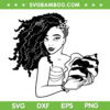 Black Ariel SVG PNG, Halle Bailey Black And White SVG, Black Littel Mermaid DXF SVG PNG EPS