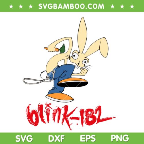 Blink 182 Bunny Logo SVG PNG, Blink 182 Band SVG, Bunny Rock Band DXF SVG PNG EPS