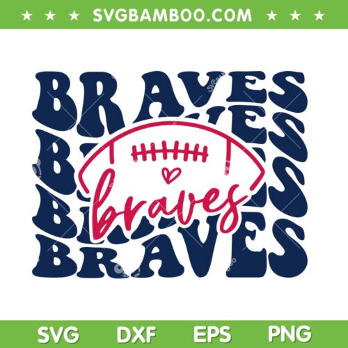 Braves Football SVG PNG, Football Mom SVG, Its Game Day SVG, Sport DXF SVG PNG EPS