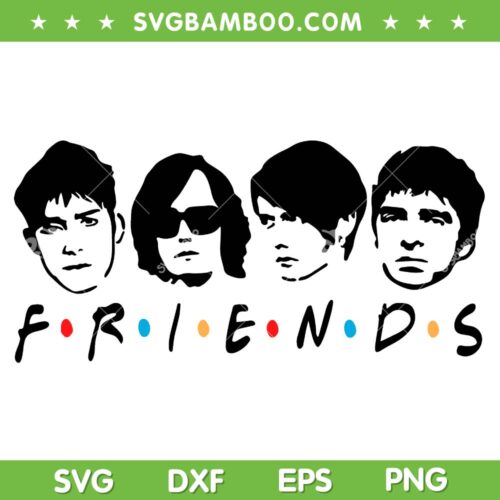 Britpop Bands Friends SVG PNG, Blur Pulp Oasis Suede SVG, Oasis Band DXF SVG PNG EPS