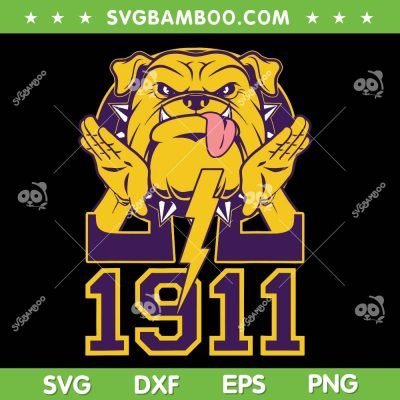 Bulldog Omega 1911 SVG PNG, Psi Phi Hand Sign SVG, Omega Psi Phi Paraphernalia DXF SVG PNG EPS