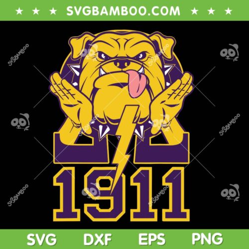 Bulldog Omega 1911 SVG PNG, Psi Phi Hand Sign SVG, Omega Psi Phi Paraphernalia DXF SVG PNG EPS