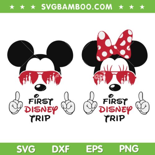 First Disney Trip SVG PNG, Family Vacation SVG, Funny Family Trip DXF SVG PNG EPS
