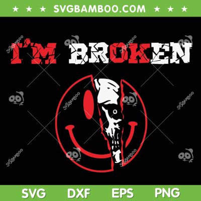 Confused Smile I'm Broken SVG PNG, OK Broken SVG, Invisible Illness DXF SVG PNG EPS Confused Smile I'm Broken SVG PNG, OK Broken SVG, Invisible Illness DXF SVG PNG EPS