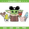 Disney Baby Yoda Snacks SVG PNG, Grogu Mickey Mouse SVG, Ears Snacks DXF SVG PNG EPS