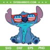 Disney Stitch 4th Of July Sunglasses SVG PNG, Funny Lilo And Stitch Patriotic SVG, Stitch American Flag DXF SVG PNG EPS