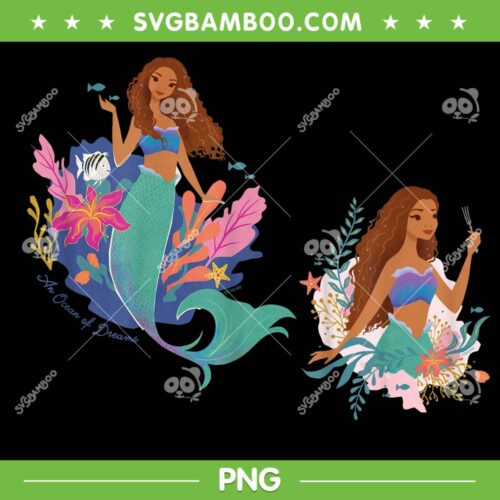 Disney The Little Mermaid 2023 PNG, Ariel An Ocean Of Dreams PNG, Disney Princess Little Mermaid 2023 PNG