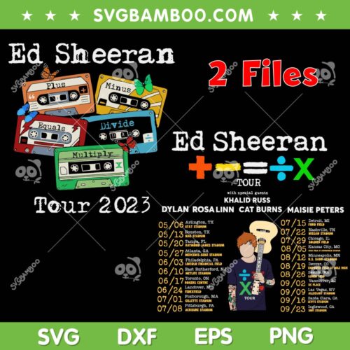 Ed Sheeran Tour 2023 SVG Bundle, The Mathematics Tour Bundle SVG, Country Music World Tour DXF SVG PNG EPS