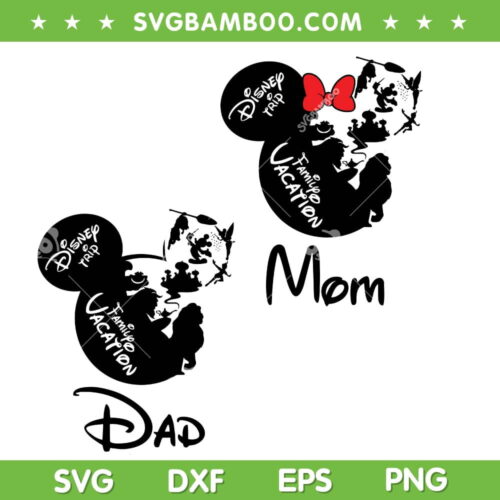 Family Vacay Mom And Dad SVG PNG, Disney Trip Family Vacation SVG, Disney Mom And Dad DXF SVG PNG EPS