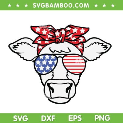 Funny Cow Sunglasses 4th Of July SVG PNG, Cow Mom Bandana SVG, Cow American Flag DXF SVG PNG EPS Funny Cow Sunglasses 4th Of July SVG PNG, Cow Mom Bandana SVG, Cow American Flag DXF SVG PNG EPS