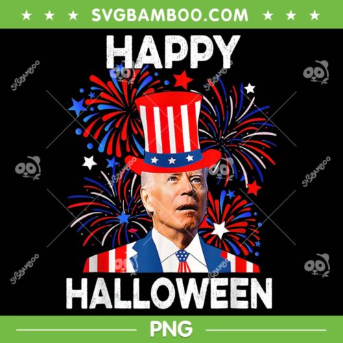 Funny Joe Biden Happy Halloween Confused For 4th Of July PNG, Biden Happy Halloween PNG, Fourth Of July American PNG