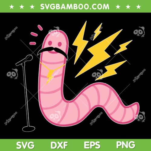 Worm With A Mustache SVG PNG, Tom Ariana Reality SVG, Funny Cartoon DXF SVG PNG EPS