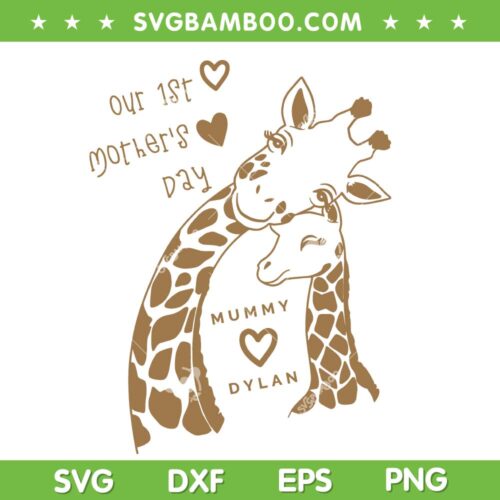Giraffe Mother Day SVG PNG, Mom And Baby Giraffe SVG, Happy Mother's Day DXF SVG PNG EPS