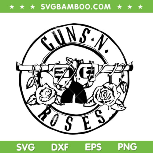 Guns N Roses Band SVG PNG, Hard Rock Guns N Rose SVG, Guns N Roses Logo DXF SVG PNG EPS