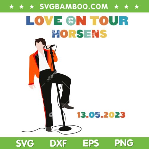 Harry Styles Love On Tour Horsens 2023 SVG PNG, Harry Styles Denmark 2023 Night SVG, Love On Tour DXF SVG PNG EPS