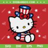 Hello Kitty 4th Of July SVG PNG, Patriotic Kitty SVG, American Flag Kitty DXF SVG PNG EPS