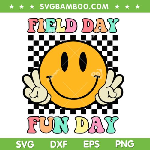 Hippie Field Day Fun Day SVG PNG, Teacher Kids Field Day 2023 SVG, Hippie Smile DXF SVG PNG EPS