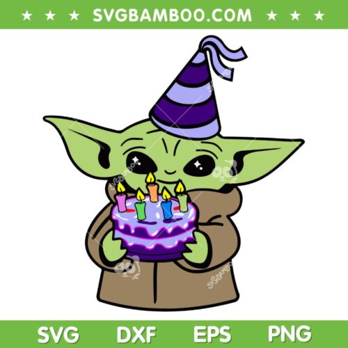 It's My Birthday Baby Yoda SVG PNG, Funny Grogu Birthday SVG, Baby Yoda Star Wars DXF SVG PNG EPS