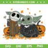 Jack Skellington And Baby Yoda Halloween SVG PNG, Star Wars Halloween SVG, Baby Yoda Halloween DXF SVG PNG EPS
