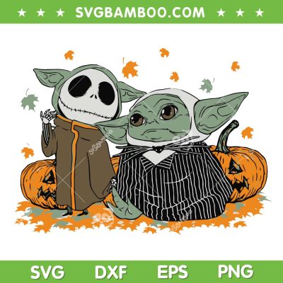 Jack Skellington And Baby Yoda Halloween SVG PNG, Star Wars Halloween SVG, Baby Yoda Halloween DXF SVG PNG EPS Jack Skellington And Baby Yoda Halloween SVG PNG, Star Wars Halloween SVG, Baby Yoda Halloween DXF SVG PNG EPS
