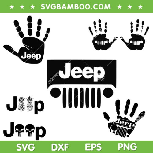 Jeep Grill SVG PNG, Jeep Hand SVG, The Jeep Wave SVG, Motor Car Logo DXF SVG PNG EPS