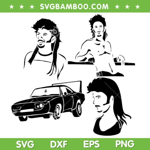 Joe Dirt SVG Bundle, Black And White Joe Dirt SVG Bundle, Joe Dirt With Car DXF SVG PNG EPS