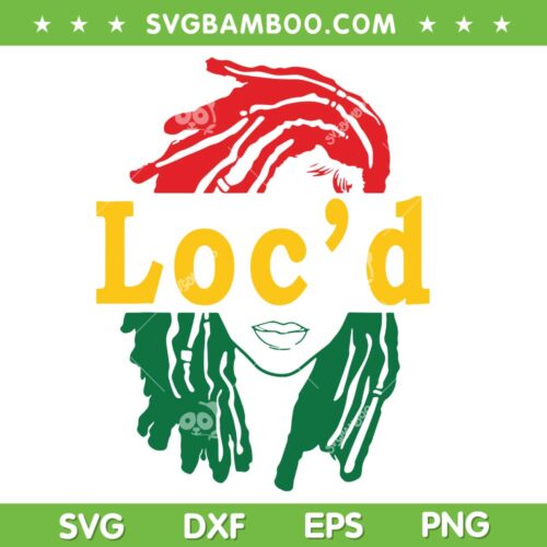 Juneteenth Loc'd Hair SVG PNG, Black Woman Loc'd SVG, Juneteenth Afro Woman DXF SVG PNG EPS